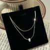 New 925 Sterling Silver Necklace Simple Personality Charm Women's Pendant Geometric Shape Choker Birthday Gift Exquisite Jewelry