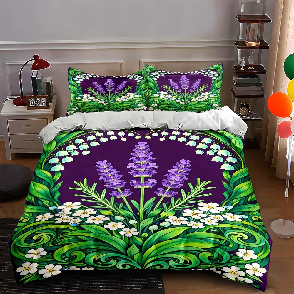 

Floral, vibrant, green Bedding Duvet cover sets Duvet covers Pillowcases gifts (1 * Duvet Cover 2 * Pillowcases, without duvet insert) 135x200cm