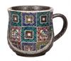Kutani Ware Iwataya Mug with Stone Pavement Design K9-918