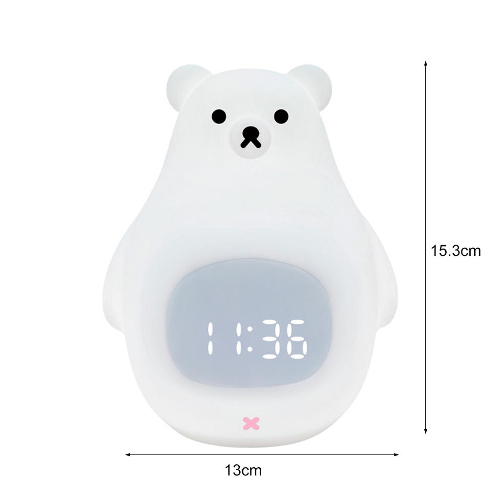 Multifunctional Snooze Function Alarm Clock Touch Sensing Cartoon Bird Digital Alarm Clock Desk Beside Night Light for Children
