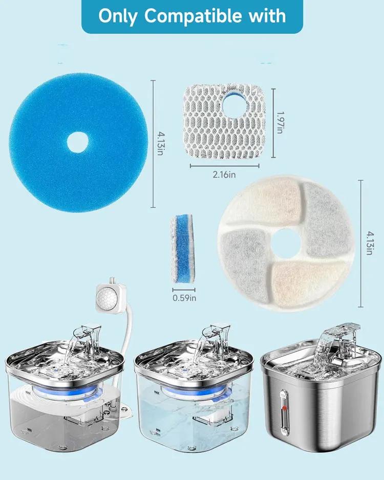 Cat Water Fountain Filters, 4 Packs Replacement Filters for Automatic Pet Fountain, 4.13inch Filters For Cat Water Fountain