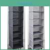 Spacious Gray Non-woven Hanging Closet Organizer For Clothes And Accessories
