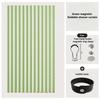 Magnetic Foldable Linen Bath Curtain Waterproof for Walk-In Shower - No Included Adjustable Rod