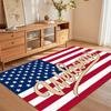 American Flag Welcome Print Area Rug, Soft Non-Slip Floor Mat for Entryway Living Room Patriotic Home Decor