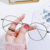 Anti-blue Light Plain Glasses Women's Myopia Eye Protection Men Flat Mirror Elegant Thin Frame Eyeglasses Without Degrees