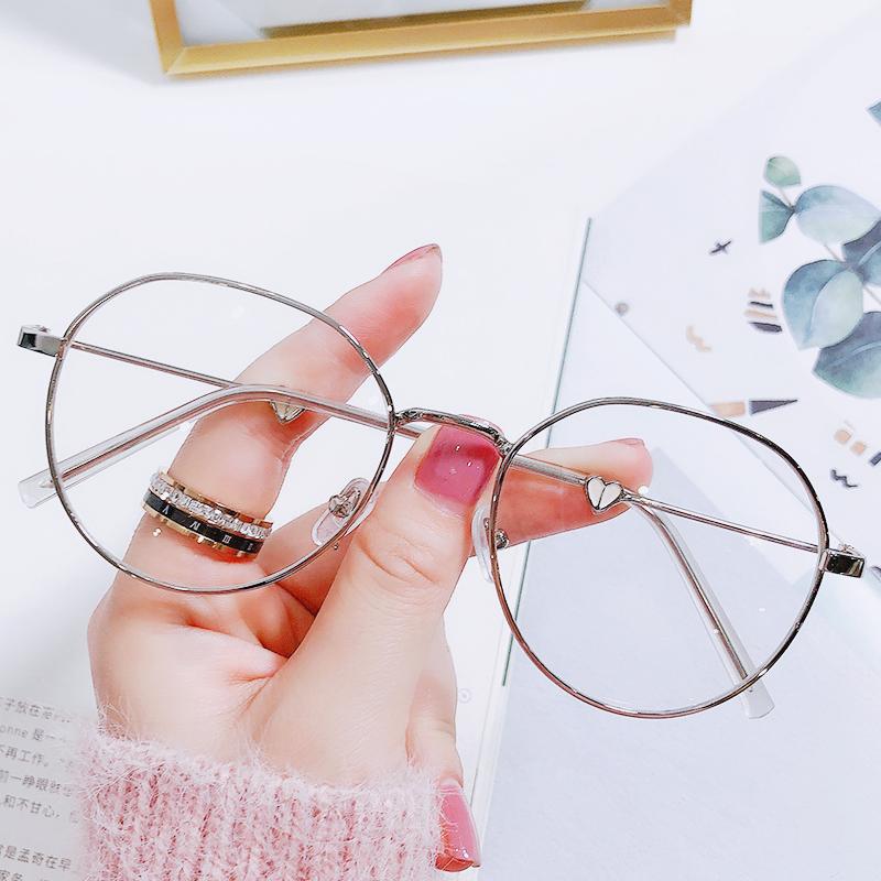 Anti-blue Light Plain Glasses Women's Myopia Eye Protection Men Flat Mirror Elegant Thin Frame Eyeglasses Without Degrees