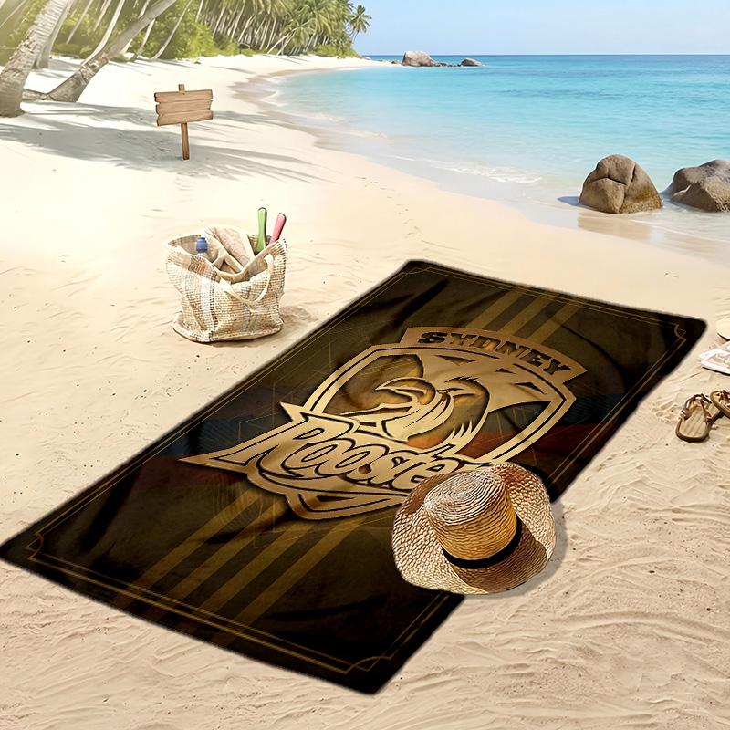 Serviette de plage Sydney Roosters Imprimée Douce Portable Rapide ?Serviette sèche pour piscine, vacances d'été, sport en plein air