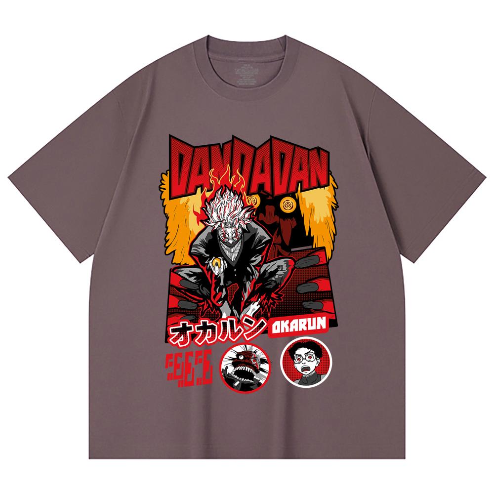 230 g/m² 100% Baumwolle Dandadan V26 Okarun Turbo Print Unisex Schweres Baumwoll-T-Shirt