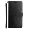 For Sony Xperia 10 VI Case with Wrist Strap Y Shaped Lines Imprint Leather Phone Cover