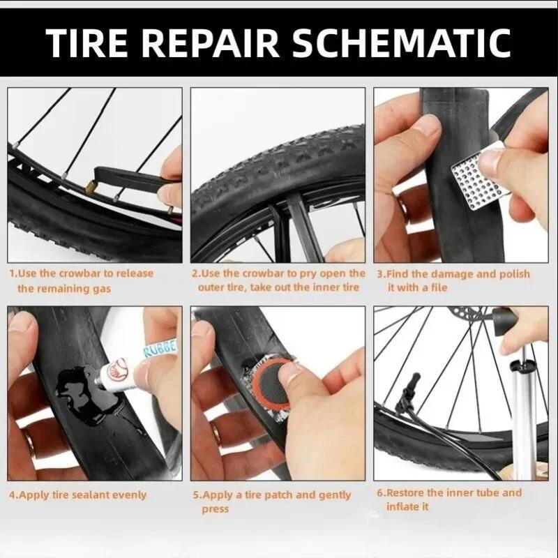 Bicycle Tire Puncture Repair Kit for Cycling Enthusiasts with Storage Box