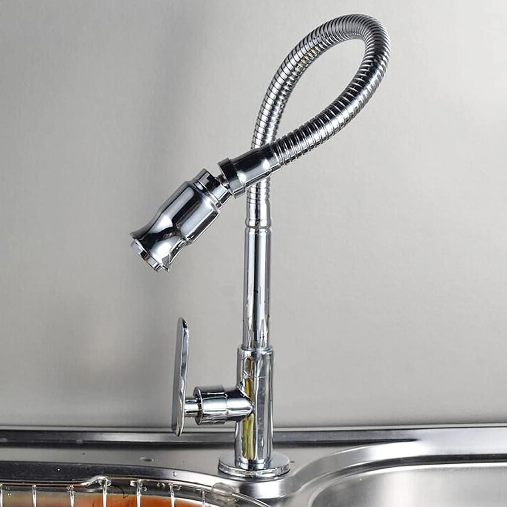 Kitchen Rotatable to Any with Single Cold Water for VANRA™ Faucet, Single-Handle Faucet, Angle, Hose, Kitchen, Bathroom, etc.