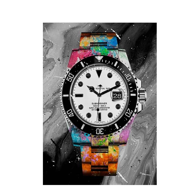 Fashion Watch Canvas Paintings Poster and Printing Modern Graffiti Art Wall Pictures for Living Room Home Decoration Cuadros