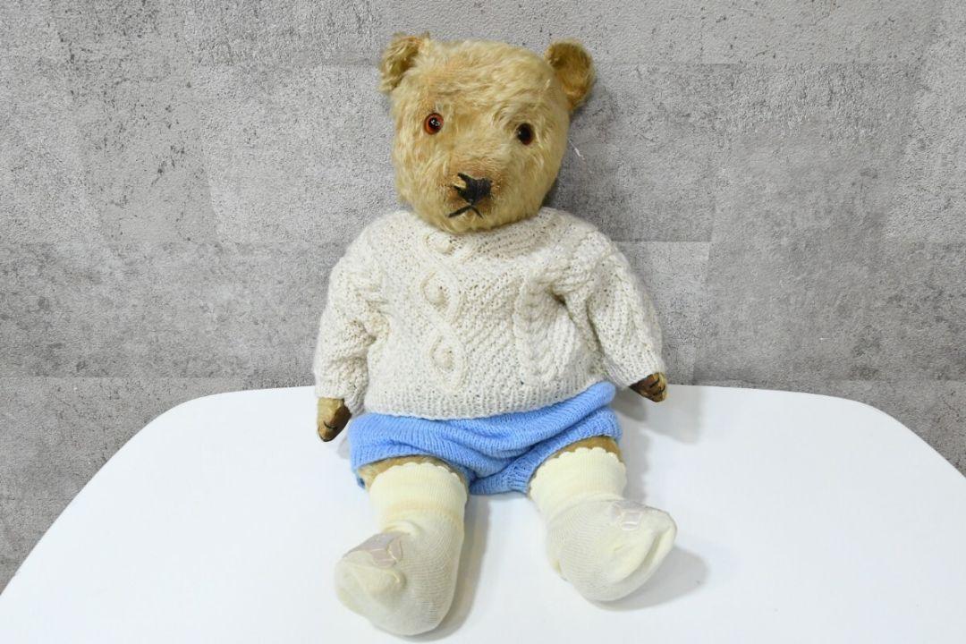 

[USED] tr0680 Teddy Bear Doll Stuffed Animal Interior Bear Doll Rare