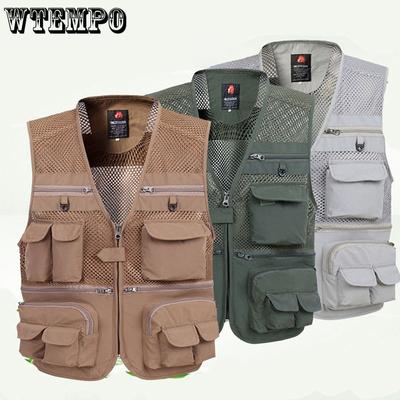 2019 Fishing Jacket  Fishing Vest Mesh Vest Multifunctional Outdoor Photography Outdoor Fishing Shoulder Multi Pocket Vest