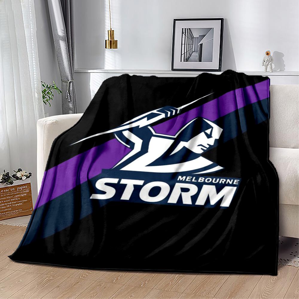 Coperte con logo della squadra Melbourne Storm Adatte per divani, viaggi, soggiorni anche un buon regalo per amici e familiari Adatte a tutte le stagioni.