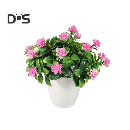 

Полноцветущая искусственная роза Бонсай Вечная элегантность 18 цветов, имитирующая чайную розу розовый