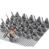 21Pcs/lot Dane Iron Feet Eomer Rohan Warriorr Vs Uruk Hai Army Figrues With Shield Sword Bow Spear Building Blocks Toys for Kids