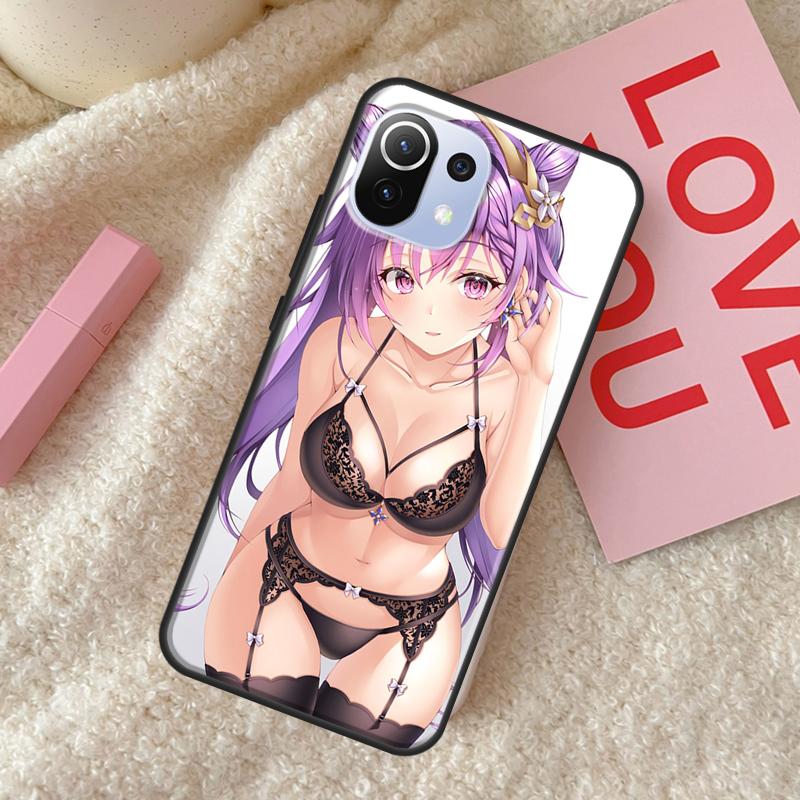 Genshin Impact Sexy Cute Girl Phone Case For Xiaomi Mi 11 Lite 12 11T Pro POCO X3 Pro X3 GT F1 F3 M3 M4 X4 Pro Cover