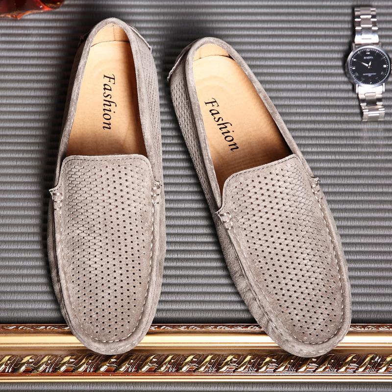 Fashion New Loafer for Men Suede Men's Shoes Casual Flats Mens Loafers Luxury Moccasins Breathable Summer Driving Shoes