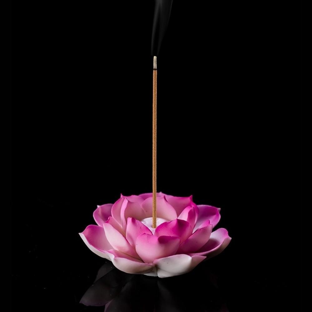 Keramik Räuchergefäß Blumenmuster Lotus Aromatherapie Ständer Räucherschale Bürogebrauch