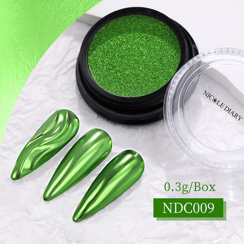 

Nicole Diary Nail Art Solid Mirror Powder, Water Corrugated Mirror Flour, Aperture Laser Mirror Powder C009