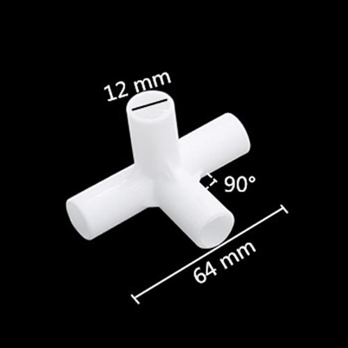 5 Stück Innendurchmesser 12mm Gerader Winkel 4-Wege T-Stück 60 90 120 135 Grad PVC Verbinder DIY Kleiderschrank Zelt Fitting Adapter