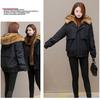 Winter Women's Parka Faux Mink Inner Detachable Short Faux Fur Coat Thick Warm Hooded Parka