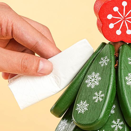 Christmas Tree Coaster Solid Wood Heat Resistant Trivet for Hot Cold Drinks Festive Table Decor for Holiday Meals