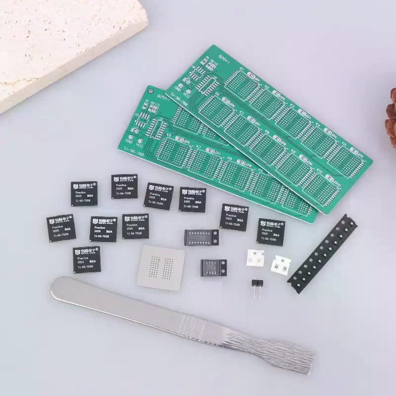 BGA-Chip-Lötübungsplatine Kit Dezimale Fließlichter Lehre Praktisches Training Lötübung Einzelteile