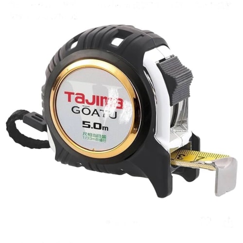 

Tajim Convex Rigid Thick Tape 5m x 25mm, Rigid Thick G-Lock 25 Shaku Equivalent with Graduations, GAGL2550S