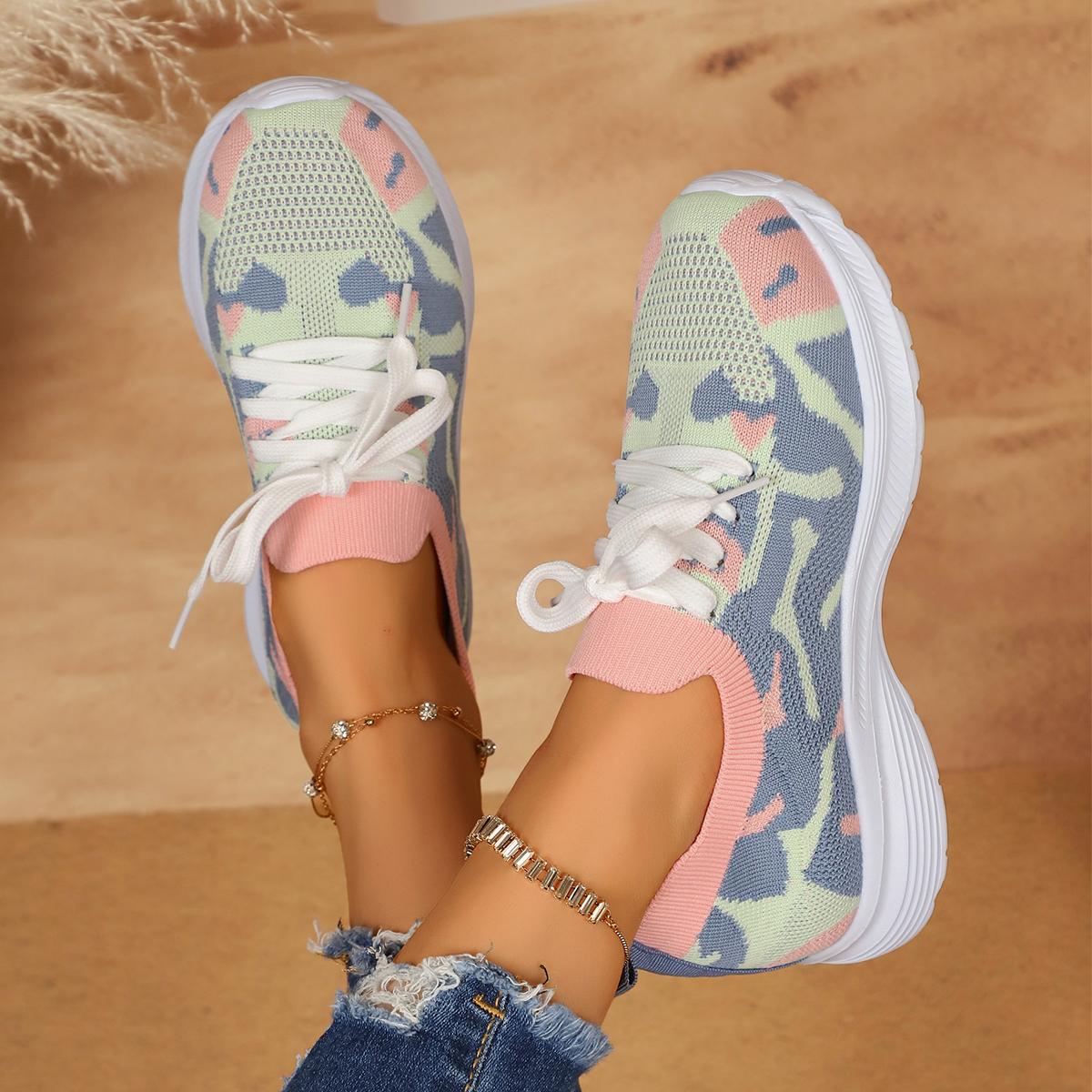 

Модные женские кроссовки Дышащая сетка Удобные лоферы Весна и осень Повседневные кроссовки Модная дизайнерская обувь для женщин 35