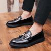 Scarpe Eleganti Nere Lucide Scarpe da Uomo Mocassini Casual Marca Italiana Scarpe di Moda in Pelle da Uomo Scarpe di Alta Qualità in Pelle Verniciata da Uomo