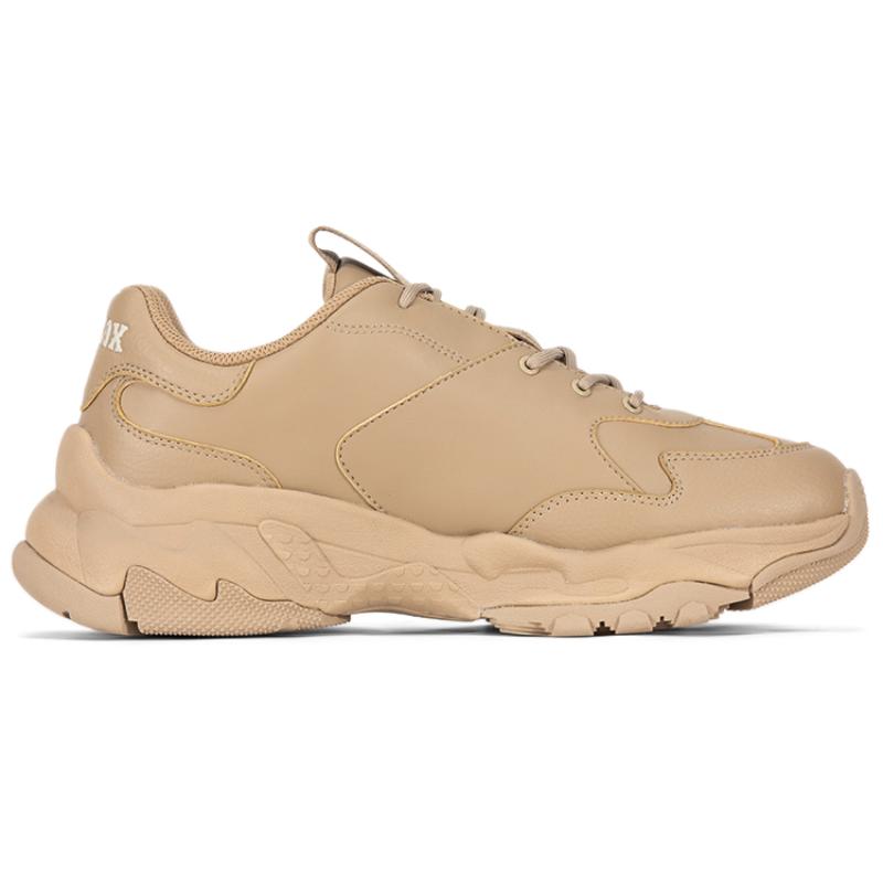 MLB Big Ball Chunky Shock Absorbers Slip Resistant Abrasion Resistant Low top Chunky Sneakers Unisex Beige Yellow Sneakers