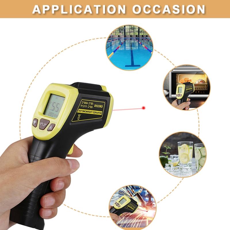 GM320S Industrial Thermometer -50~600℃ Non Contact Laser Point IR Laser Pyrometer Infrared Handheld Thermometer Tool