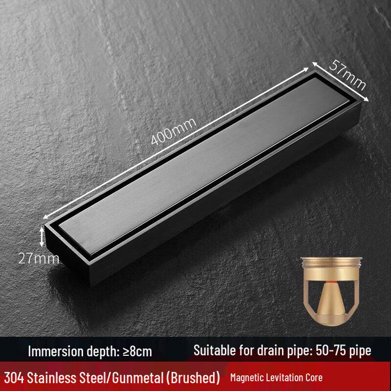 Скрытый магнитный длинный напольный трап CHENDU 5.7x40cm