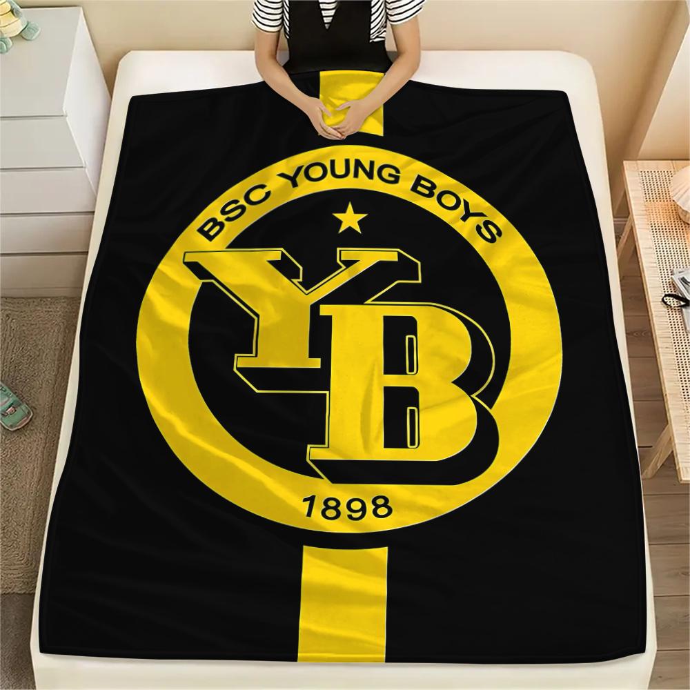 

1 шт. Фланелевое одеяло BSC Young Print, Высококачественное, Для всех сезонов, Декор для дома, Тепло и Уют, Идеально для Рождественских подарков 80cm x 120cm
