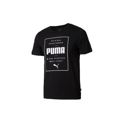 Casual Sports Letter Print Crew Neck Breathable Short Sleeve T-Shirt Men Tops Black 844612-01