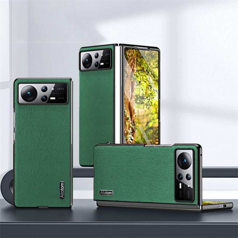 Luxury Tree Grain Leather Colorful Texture Silicone Case for Xiaomi Mix Fold 3 2 Soft Shockproof Full Protection Business Cover