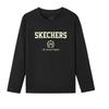 Skechers Fashion Series Simple Comfortable Versatile Letter Long Sleeve T-Shirt Unisex Tops L325U013-0018