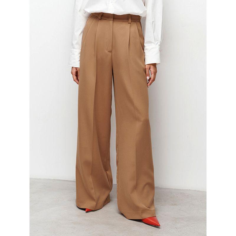 

Fashion Wind New Arrival Casual Loose Slimming Suit Pant High Waist Pants Loose Casual Trousers Khaki S