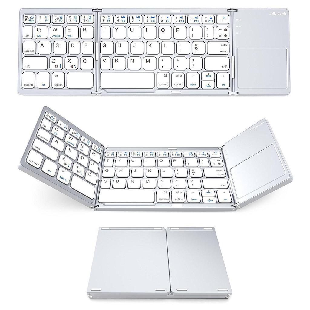 B033 Mini Clavier Bluetooth Pliable Sans Fil pour Téléphone/Tablette