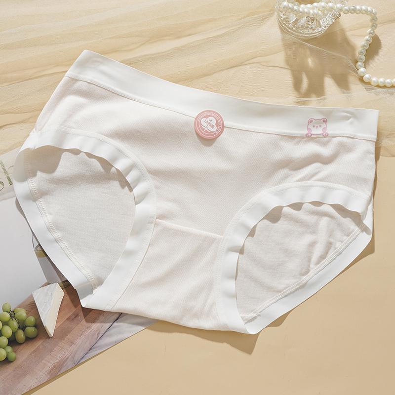 

Женские модальные хлопковые трусики, удобные бесшовные трусы со средней талией, антибактериальное хлопковое нижнее белье для девочек M бежевый