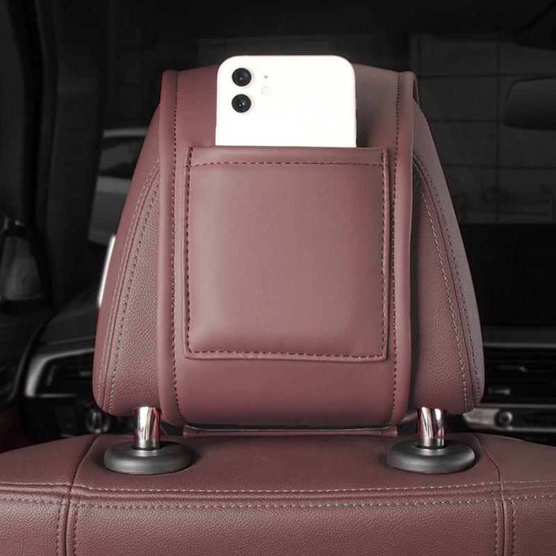 2pcs/Set Car Interior Seat Headrest Cover Protection Pad For Porsche 911 718 Taycan Panamera Cayenne Macan Boxster 918 Accessory