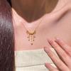 Elegant Luxury Tassel Necklace Versatile Retro Waterdrop Necklace Minimalist Style Exquisite Retro Necklace Women Fashion