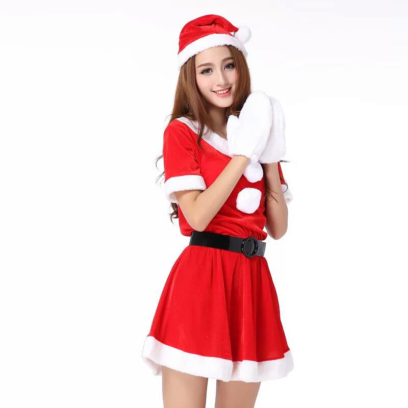 Hot-Selling Erotic Santa Claus Christmas Dress Set for Women's Stage Performance