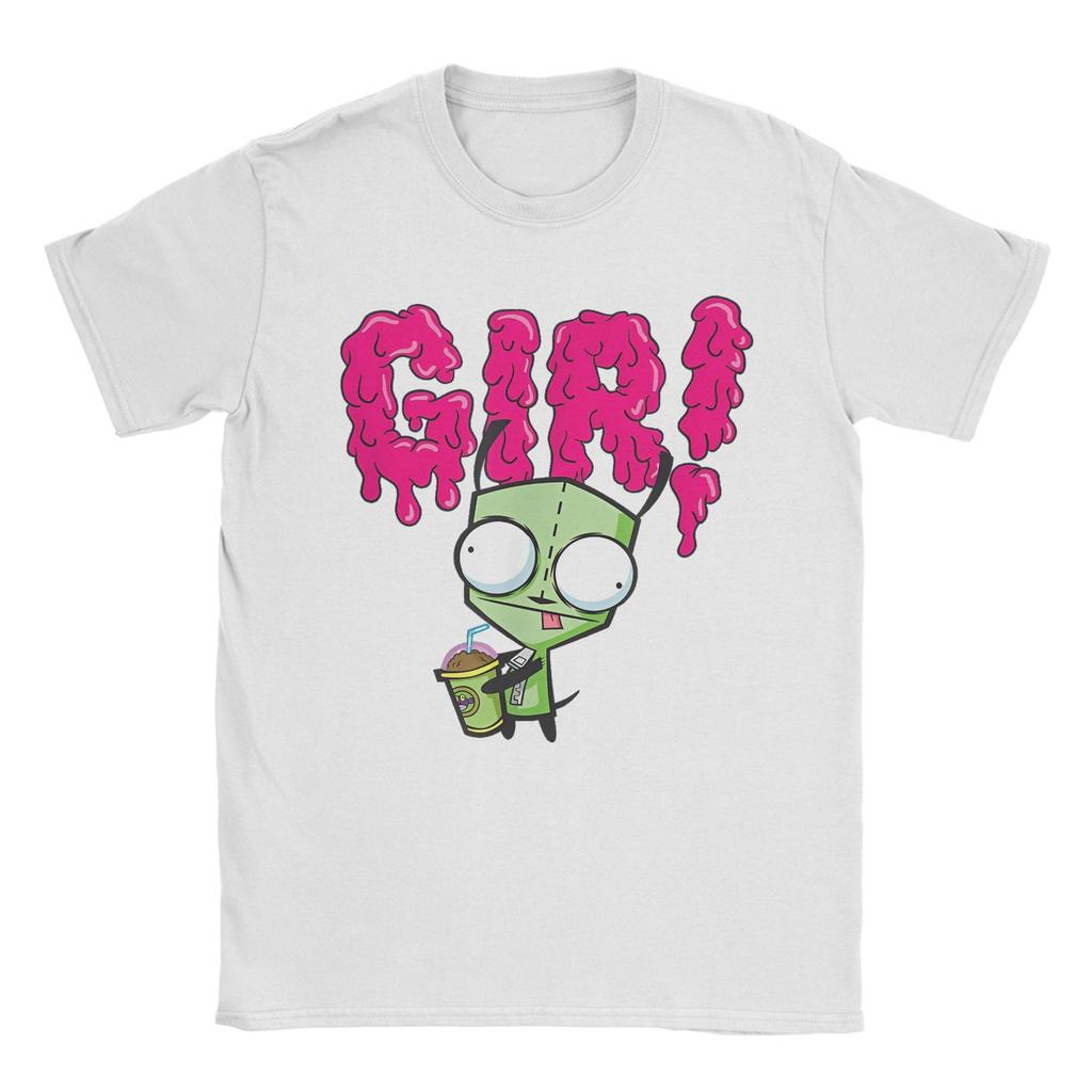Invader Zim Gir Slime Slush Mens T Shirts Novelty Tee Shirt Short Sleeve Crew Neck TShirts Pure Cotton Summer Tops