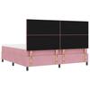 Box Spring Bed with Headboard Pink 200 X 200 Cm Velvet