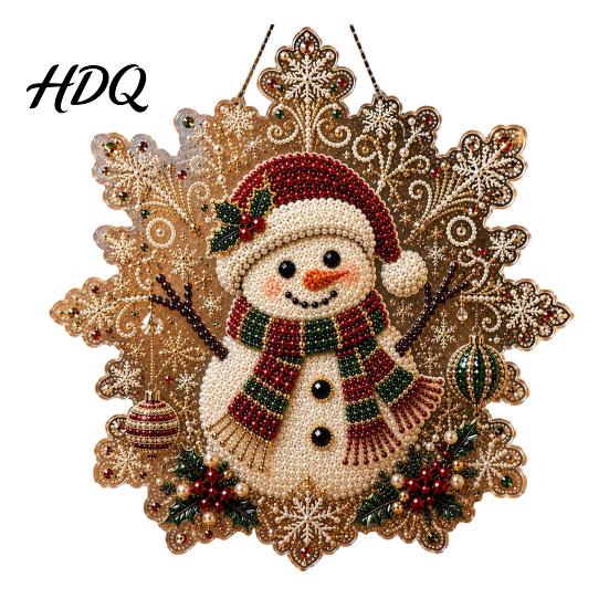 Decorative Crafts for Fireplace Christmas Faux Pearl Art Hanging Ornament Kit DIY Beads Painting Handmade Keepsake Gifts Friends Suncatcher,