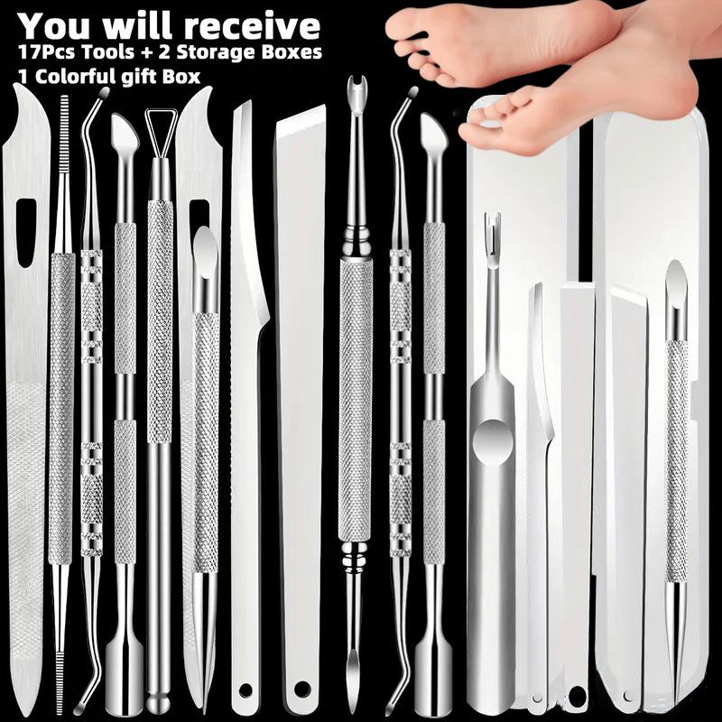 

10-Piece Stainless Steel Hand & Foot Care Set for Soft Nail & Cuticle Grooming