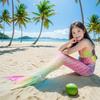Girls' Princess Mermaid Swimsuit Set: Bikini, Skirt, and Dress for Performance